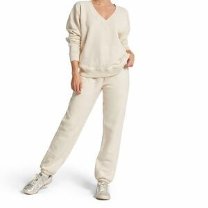 Perfect White Tee L Michelle sweats 0698 sweat pants large ivory cream T joggers
